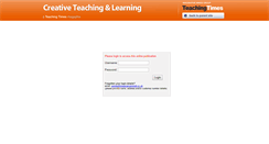 Desktop Screenshot of creativeteachingandlearning.teachingtimes.com