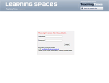 Tablet Screenshot of learningspaces.teachingtimes.com