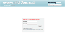 Tablet Screenshot of everychildjournal.teachingtimes.com