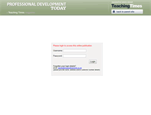 Tablet Screenshot of professionaldevelopmenttoday.teachingtimes.com